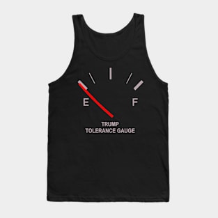 Trump Tolerance Gauge (Tank is Empty) Dark Background Tank Top